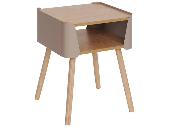 Xora Nachtkästchen, Naturfarben, Beige, Holz, Metall, Kiefer, massiv, 40x54.5x39 cm, Schlafzimmer, Nachtkästchen