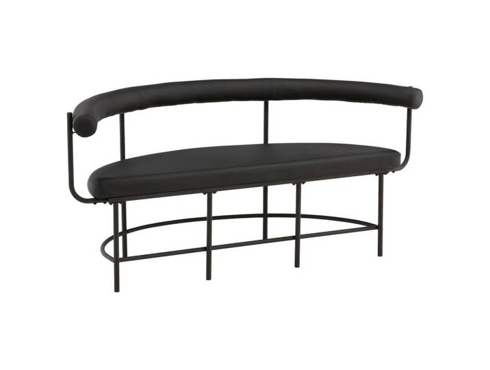 Livetastic Sitzbank, Schwarz, Metall, 165x75x51 cm, Esszimmer, Bänke, Sitzbänke