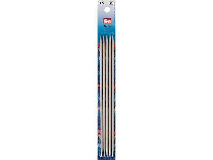 Prym Dubbelpuntige naald, Aluminium, Parelgrijs, Ø 3,5 mm, 20 cm