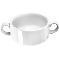 Suppen-Obertasse, klein, reinweißes Hotelporzellan, Serie Isabell, Stalgast, 270 ml