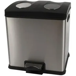 kaiserkraft Pedal-Abfallsammler, Abfalleimer, Silber
