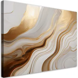 LEINWANDBILD Marmor mit goldenem abstraktem Beige 60x40cm