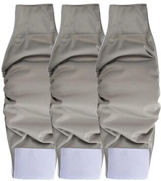 Uplift Essentials 3 Piece Professional Reusable Belly Band Set Washable Male Dog Diapers & Protective Wraps grey l