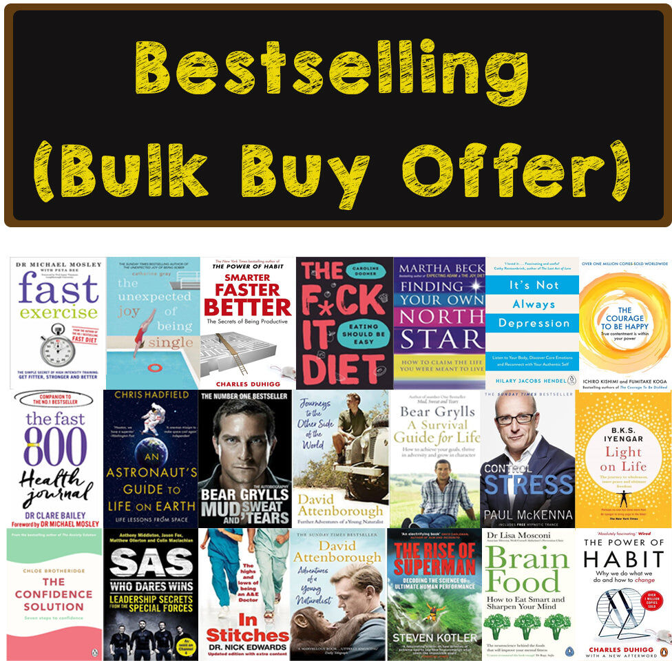 B4P Famous Authors Best Selling Books Bulk Buy Offer Joblot Bundle 21 Books Set Self Help, Survival, Health, Diet, Fitness