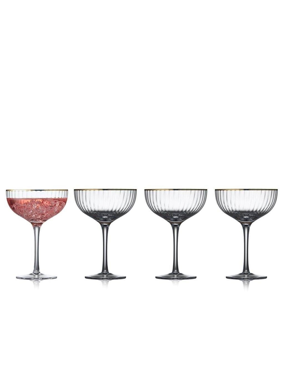 Lyngby Glas Palermo Cocktail glass 31 cl Gold 4 pcs.