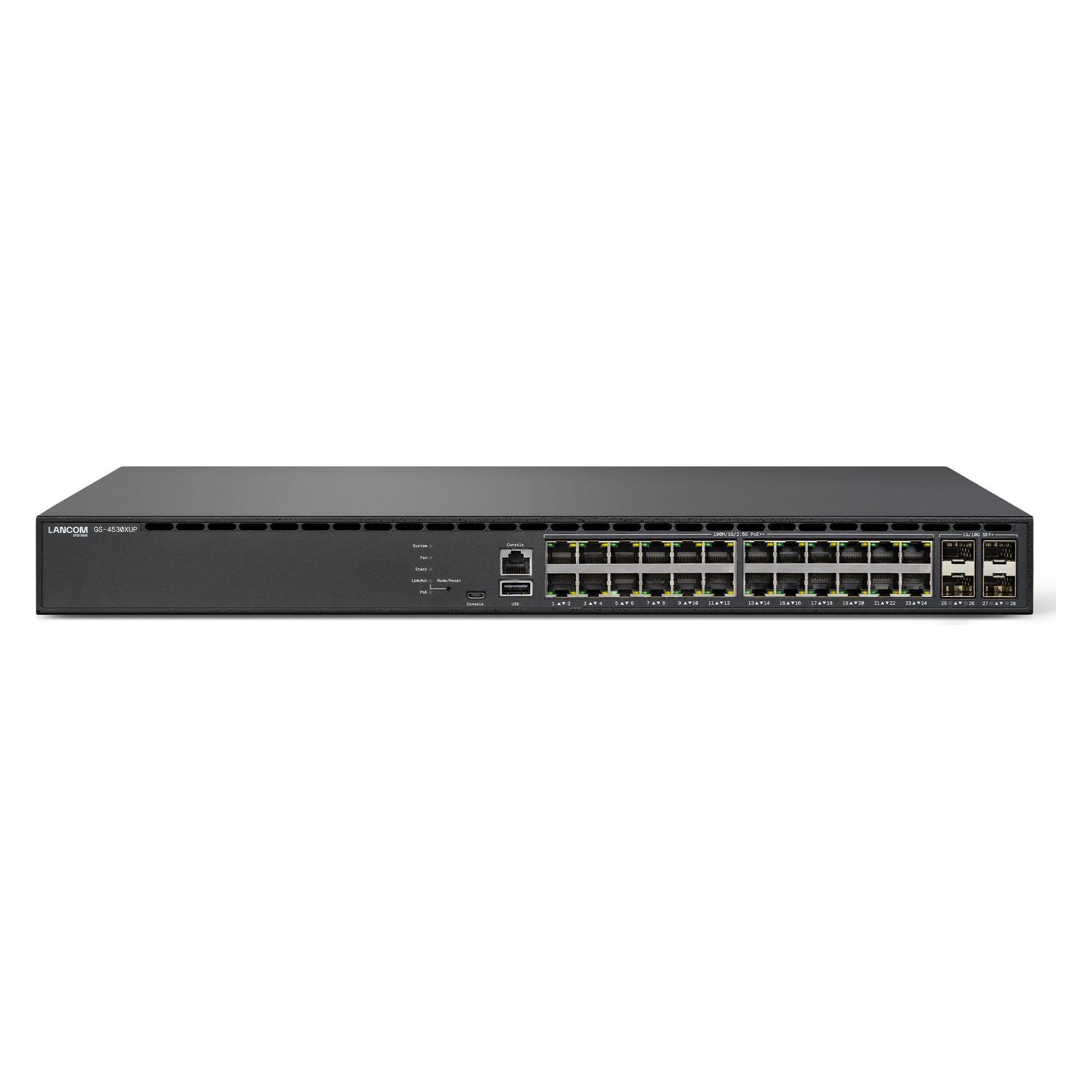 Lancom Systems LANCOM GS-4530XUP Stackable L3-Managed Multi-Gig POE++ Access Switch 24x 2.5 GE PoE++ 802.3bt Typ 4 (24 Ports) (61883)