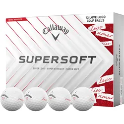 Callaway Golfbälle Supersoft LTD 2025 LOVE - 12er Pack, weiss