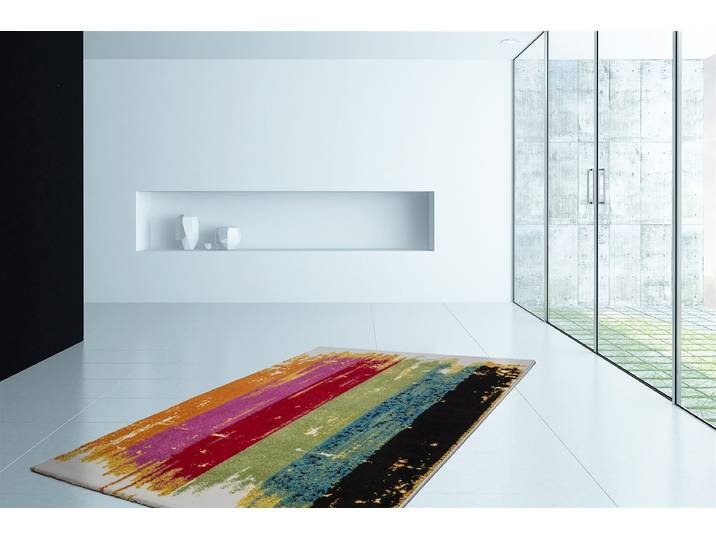Kurzflorteppich Guayama 242 Multicolor/Multicolor 80 x 150cm Strukturstoff