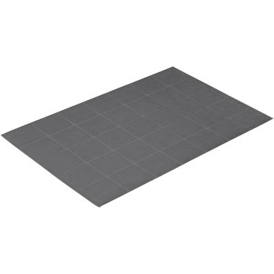 Badematte VOSSEN "»Pratos«", grau (flanell), H:12mm, Baumwolle, Badematten, Badematte, Badteppich, Uni Farben, Rauten Design