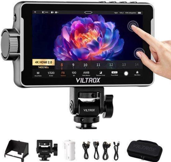 Kameramonitor, 5,5 Zoll, Full HD - 1400 Nits Helligkeit - HDMI 4K@60Hz - IPS-Display - Für professionelle Videoaufnahmen