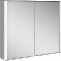 KEUCO ROYAL MATCH Spiegelschrank Wandvorbau, 2 Türen aus Kristall-Doppelspiegel, 800mm, 12802171301