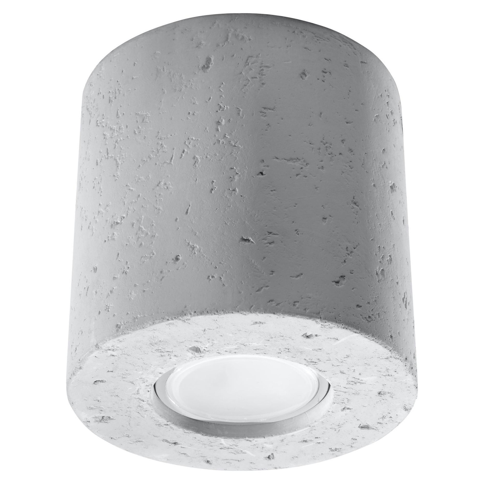 Sollux Orbis LED plafondlamp, grijs, cilinder vorm