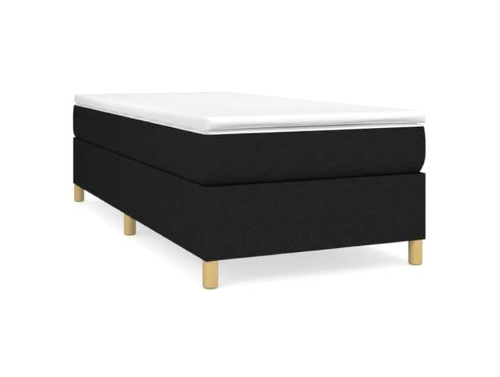 PUGYNBK Boxspringbett mit Matratze aus hellgrauem Stoff, 140 x 190 cm