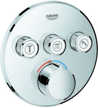Grohe Smartcontrol Brausearmatur 29146000 chrom, mit 3 Absperrventilen, runde Rosette