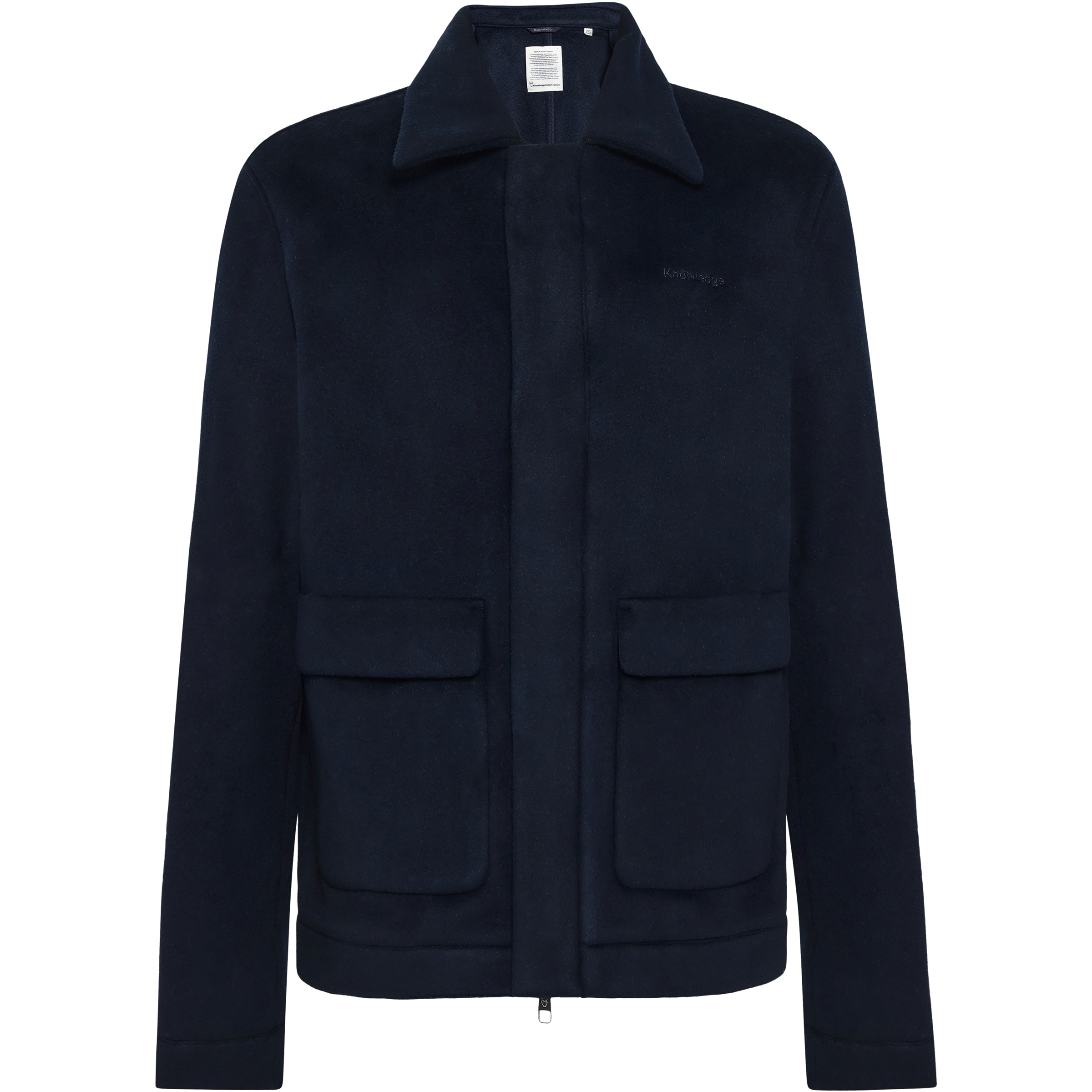 KnowledgeCotton Apparel Wool Herren Freizeitjacke, Parkas blau Größe XL Lifestyle Geruchsneutralisierend Merinowolle