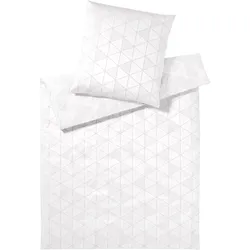 Elegante Jacquard-Satin Bettwäsche »Classic Triangel« 2213-00 Bettwäsche 155x220 cm / 80x80 cm