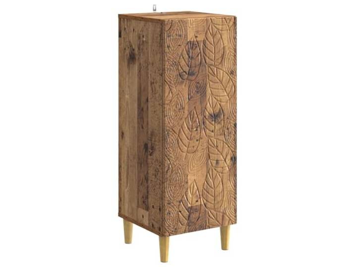 KGFHERENB Sideboard Altholz-Optik 33 x 34,5 x 90 cm Schrank mit Tür Schlanker Beistellschrank für Wohnzimmer und Schlafzimmer. Stabile Eukalyptusbeine bieten verlässlichen Halt im Alltag.