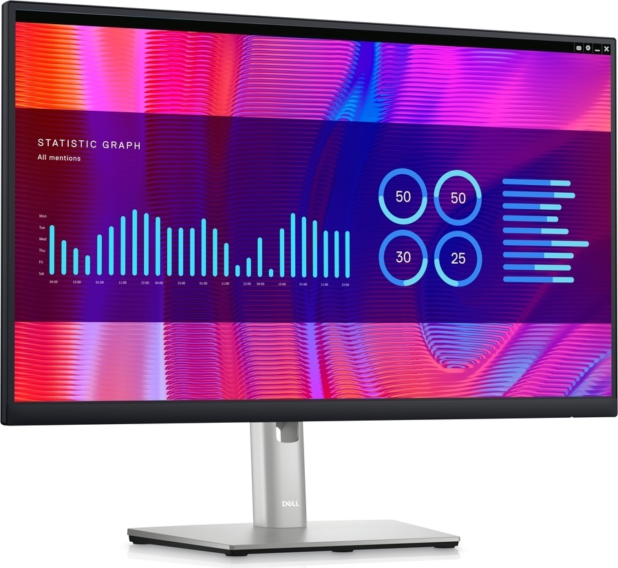 DELL P Series 24 USB-C-Hub-Monitor - P2423DE, 60,5 cm (23.8"), 2560 x 1440 Pixel, Quad HD, LCD, 5 ms, Schwarz