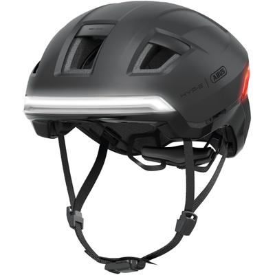 Fahrradhelm ABUS "HYP-E" Gr. S, grau (grau (volcano titan)), Helme, S Kopfumfang: 51cm - 55cm