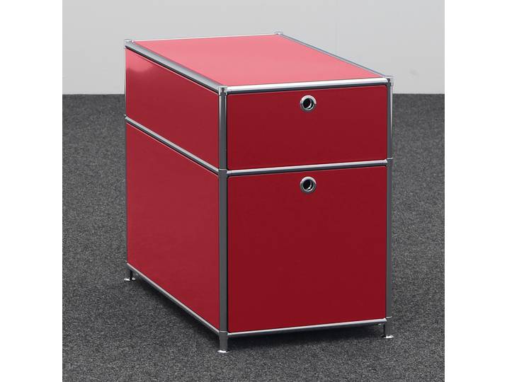 Standcontainer System4, Rot, mit Hängeregister, ohne Schliesszylinder, Neu – Ideal für leichte Aufbewahrung
