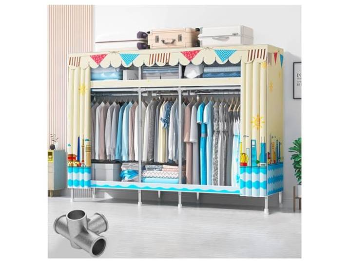 SDGBCXD Tragbarer Kleiderschrank, Schlafzimmer-Organizer aus Vliesstoff for Aufhängen von Kleidung