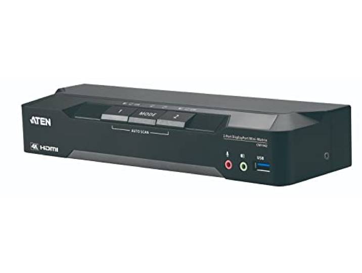ATEN CM1942 2-poorts 4K DP Dual Display Mini Matriv Boundless KVM