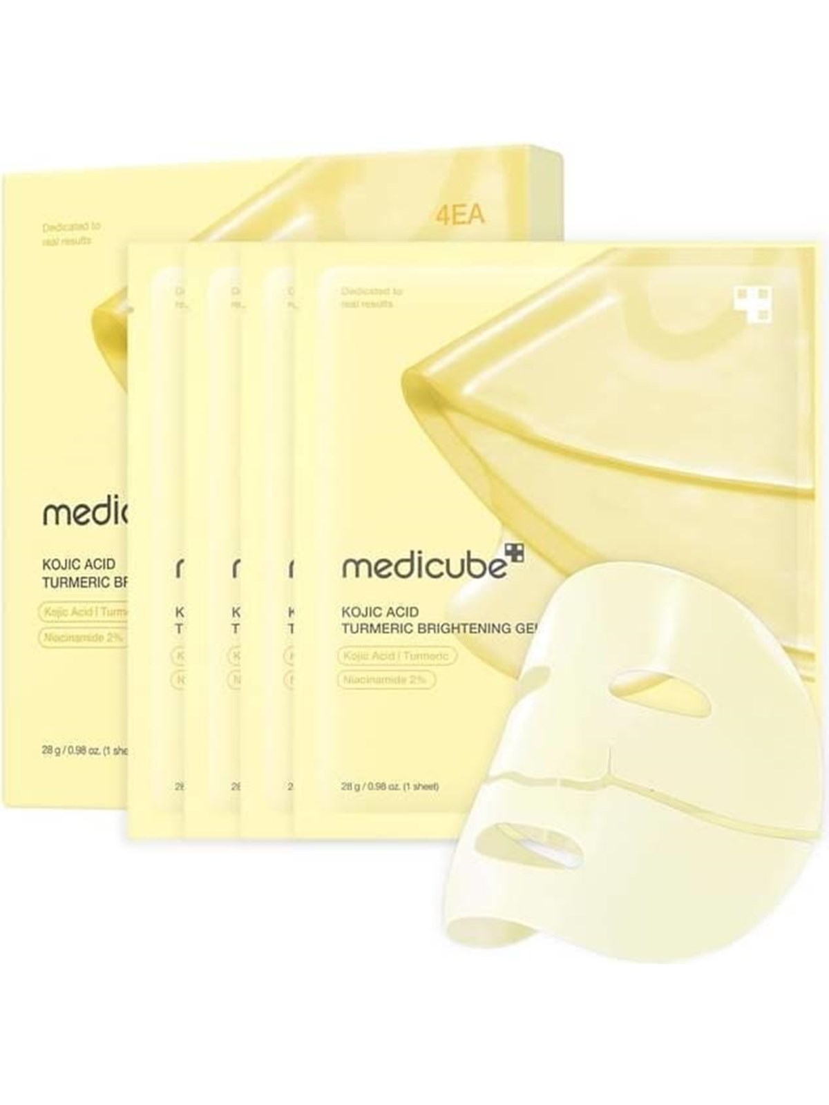 Medicube Kojic Acid Turmeric Brightening Gel Mask 4 pack
