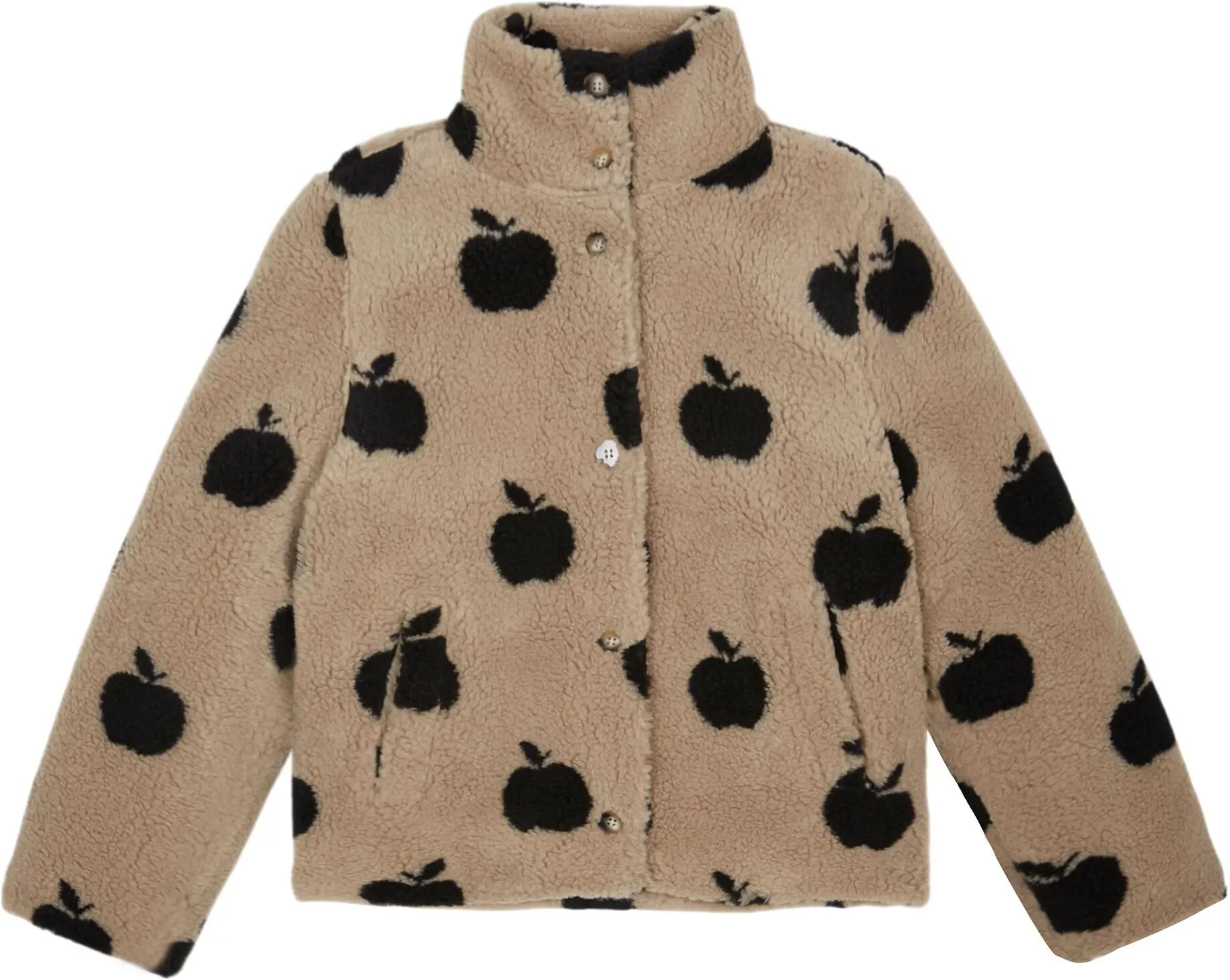 Emile et Ida Manteau Façon Sherpa Pommes Beige 2 ans