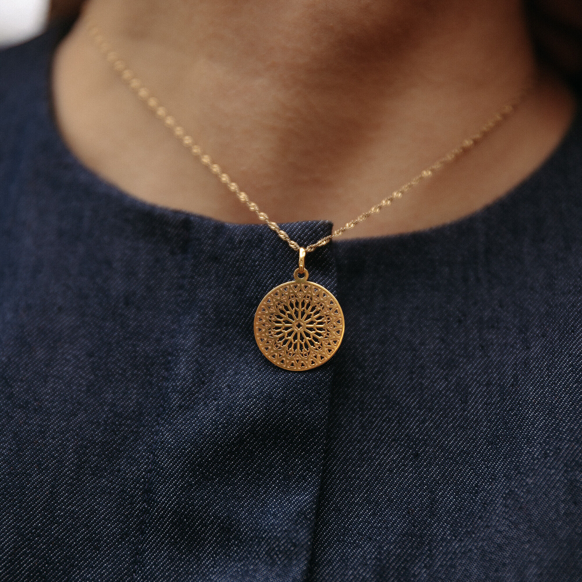 Maison de la Médaille Médaille Rosace Notre-Dame Paris - Or jaune 18ct