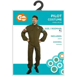 GoDan Kostüm für Erwachsene Pilotenanzug Grösse 52 (52)