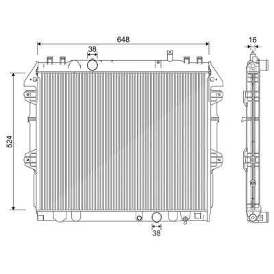 Valeo Kühler, Motorkühlung [Hersteller-Nr. 701345] für Toyota