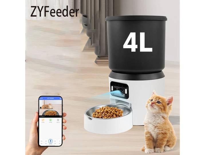 4L mangeoire automatique pour chat animal de compagnie intelligent chat nourriture Kibble distributeur bouton Version WiFi caméra vidéo intelligente mangeoire automatique bol pour chat chien