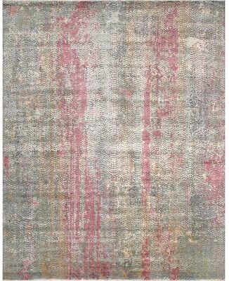Pasargad Home Pasargad Modern Gemstone Hand-Knotted BSilk & Wool Rug