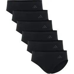 ADIDAS adidas Damen Slips, 6er Pack - Sport Active Seamless, Hipster, Unterwäsche, Logo, einfarbig, Größe S in Schwarz Schwarz