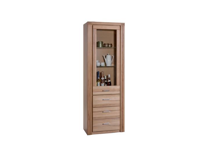 Vitrine mit Glastür Kernbuche massiv geölt Breite 68 cm - FREYJA