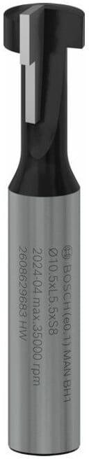 BOSCH PRO Fraise à rainurer en T, Ø 10,5 x Ø 6,6, tige 8 mm (2608629683)