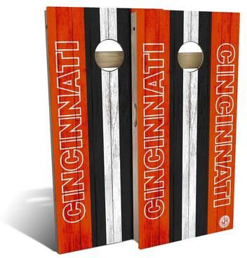 Skip's Garage Cincinnati Football Outdoor Cornhole Board Set