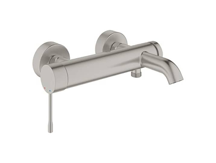 GROHE Essence Robinet Mitigeur Monocommande Bain/Douche\, Montage mural\, Avec inverseur\, Supersteel\, 33624DC1