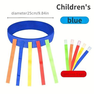Kindergarten Catching Tail Training Belt Active Outdoor Teamwork Game For Kids children blue