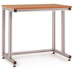 Manuflex AA7115 Pulttisch ALU mit Multiplexplatte für stehende Tätigkeiten, BxTxH = 2000 x 800 x 900-917 mm