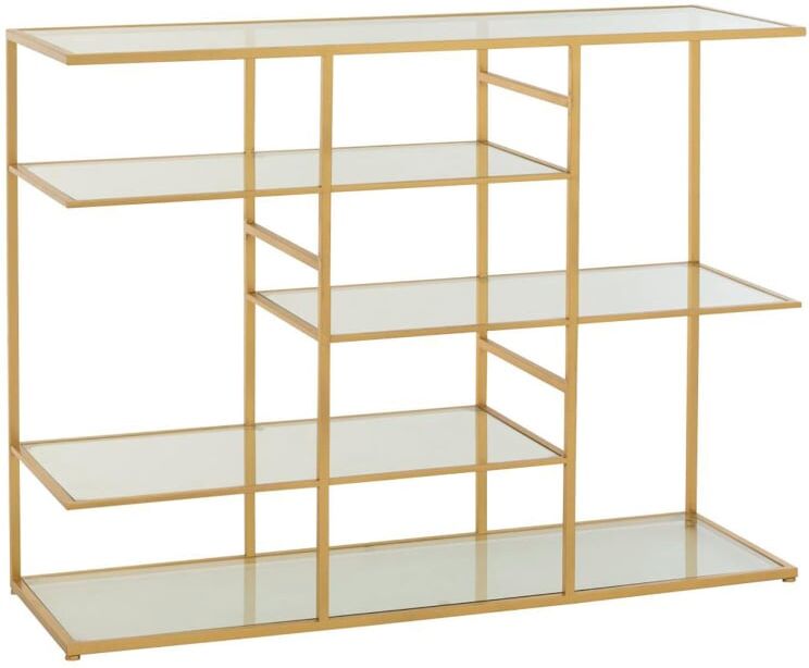 Maison et Styles Console 5 niveaux 120x40x91 cm en verre et métal doré - kika Doré 120x91x40cm