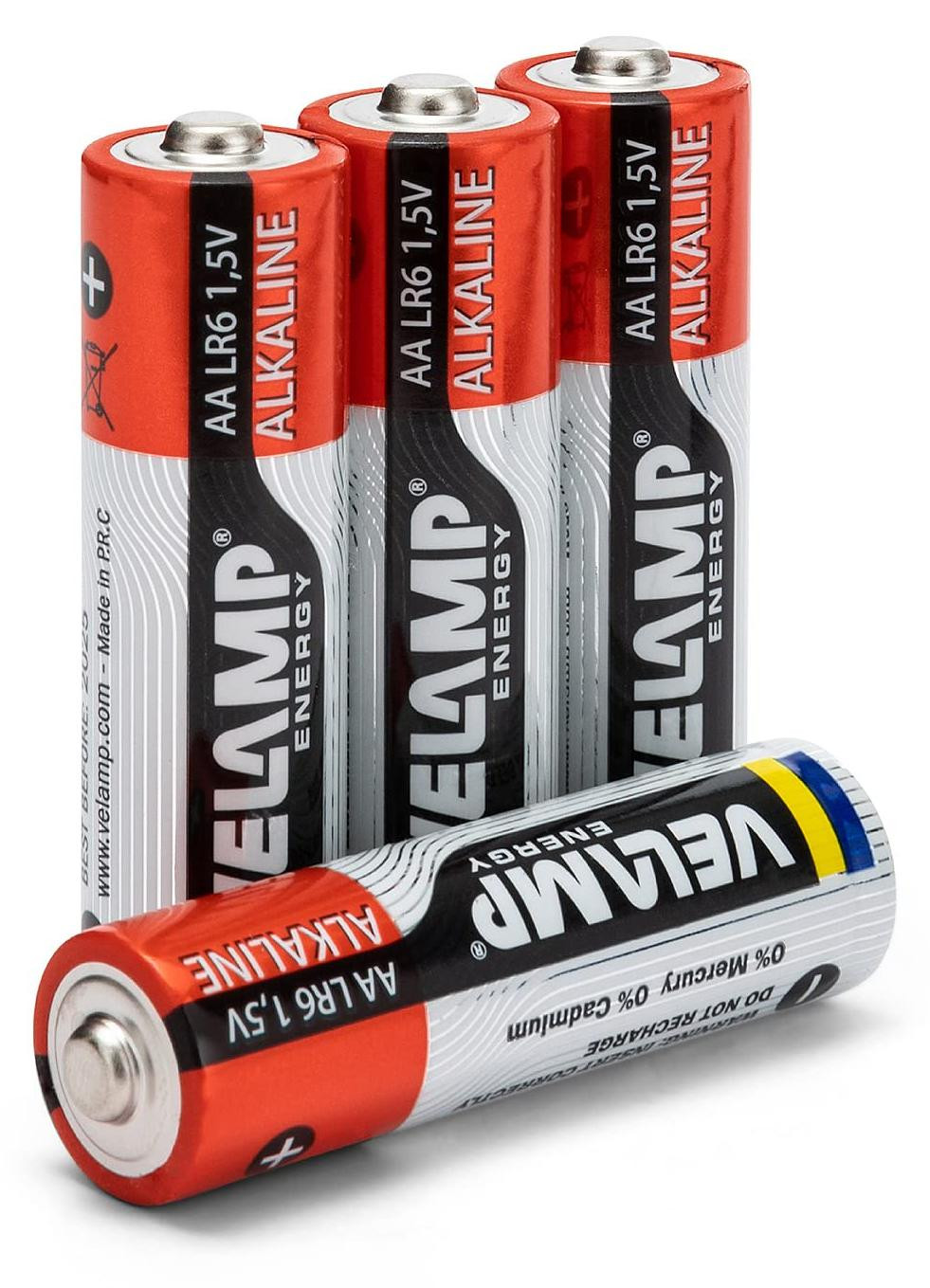 VELAMP LR6/4BP Alkaline batterij, type Mignon LR6 AA, 1,5 V, rond