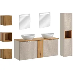 BADMÖBEL 140cm Manoa 2er-Set Kaschmir - Holz