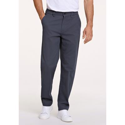 Chinos LINDBERGH "Chinos Relaxed Fit", Herren, Gr. S, blau (dk blau), Obermaterial: 98% Baumwolle, 2% Elasthan, unifarben, relaxed fit, Hosen