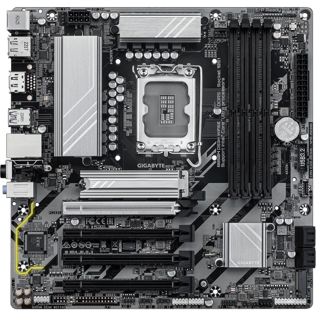 Gigabyte B860M DS3H WIFI6E Intel B860 So.1851 DDR5 mATX Retail