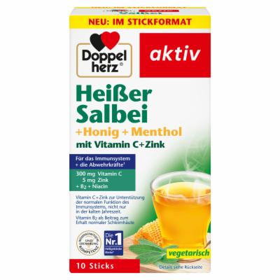 Queisser Pharma GmbH & Co. KG DOPPELHERZ heißer Salbei+Honig+Menthol Granulat 150 g 10339389