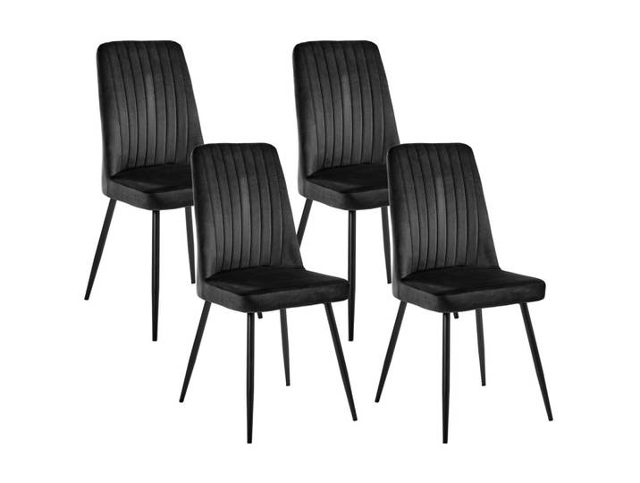 ESSZIMMERSTUHL 4er-Set Schwarz Kirby