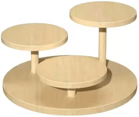 Inspire Curations Wooden Tiered Display Riser Stand For Perfume And Collectibles 3 layer