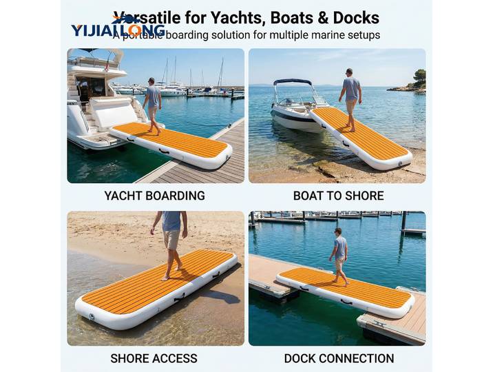 Passerelle flottante gonflable antidérapante de 2 m (78,7'') pour bateaux et yachts, entrepôt UE