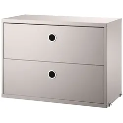 String System Hängeschrank mit Schubladen Beige 58/42/30